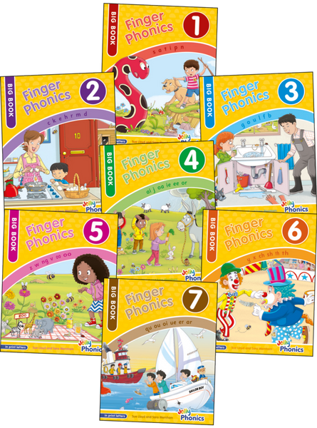 Jolly Phonics Finger Phonics 1-7 全巻セット Finger-Phonics-Big-Books-1-7-